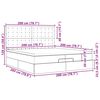 vidaXL Cadru de pat otoman cu saltele Taupe 200x200cm țesătură