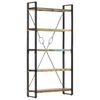 vidaXL Bibliotecă cu 5 rafturi, 90 x 30 x 180 cm, lemn masiv reciclat
