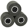 vidaXL Role de șlefuire 3 pcs Negru 12 x 12 x 10 cm Fibra sintetică