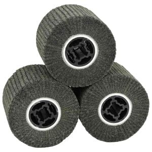 vidaXL Role de șlefuire 3 pcs Negru 12 x 12 x 10 cm Fibra sintetică