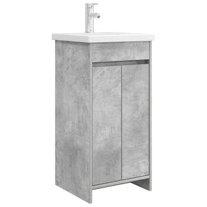 vidaXL Mobilă de baie cu chiuvetă Gri Beton 42 x 40 x 84,5 cm