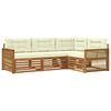 vidaXL Set de canapele de exterior 4 buc. Natural și Crem