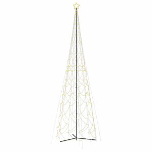 vidaXL Brad de Crăciun &icirc;n formă de con, alb cald, 3000 LED-uri, 230x800 cm