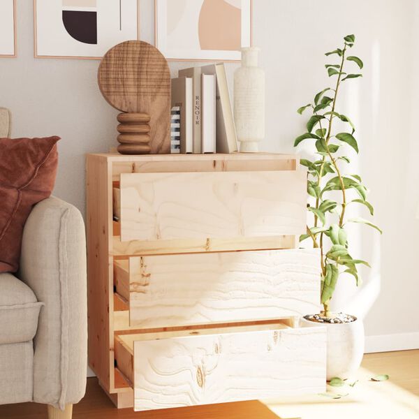 vidaXL Dulap, 60x34x75 cm, lemn masiv de pin