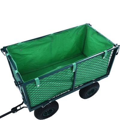 vidaXL Căptușeală cărucior de grădină, verde, material textil