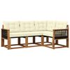 vidaXL Set de canapele de exterior 4 buc. Natural și Crem