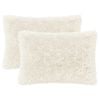 vidaXL Husă pentru pernă 2 pcs HEERLEN Alb 50 x 70 cm Fleece PV
