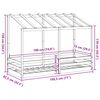 vidaXL Acoperiș pat de copii, alb, 75x190 cm, lemn masiv de pin