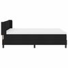 vidaXL Pat cu arcuri cu headboard Manual Negru 200 x 160 cm țesătură