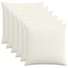 vidaXL Husă pentru pernă 6 buc. HEERLEN Crem 80 x 80 cm cord