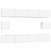 vidaXL Set dulap TV, 6 piese, alb, lemn prelucrat
