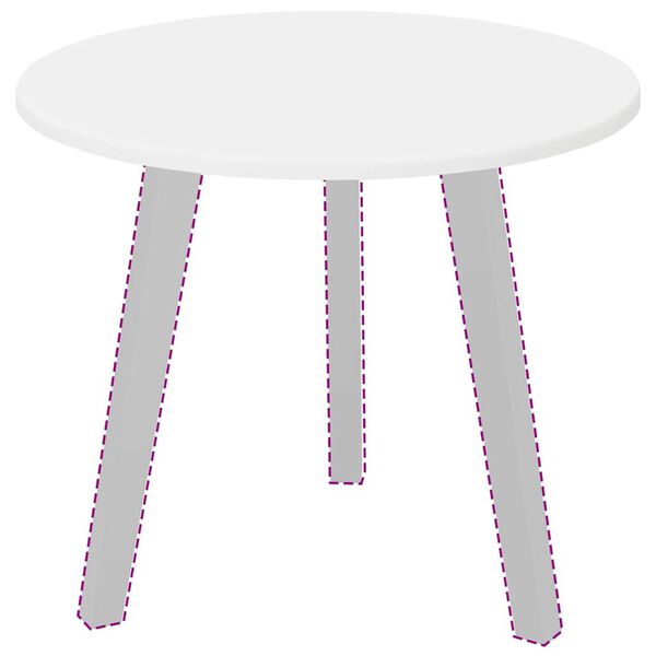 vidaXL Placă de masă Alb 50 x 50 x 1,5 cm Lemn compozit