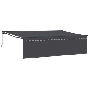 vidaXL Cortina Retractabilă Manual Antracit 500 &times; 300 cm