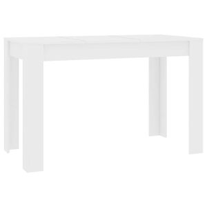 vidaXL Masă de bucătărie, alb, 120x60x76 cm, lemn prelucrat