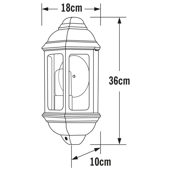 KONSTSMIDE Lampă de perete "Cagliari", negru mat, sticlă