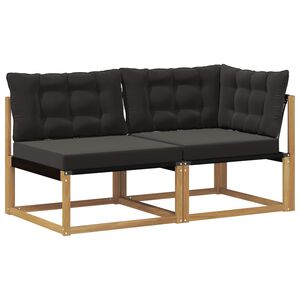 vidaXL Unități de canapea sectională cu pernă Alb 162,5 x 83 x 73 cm