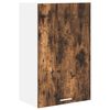 vidaXL Dulap suspendat cu ușă Stejar afumat și alb 50 x 31 x 80 cm
