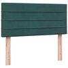 vidaXL Pat box spring cu saltea, verde &icirc;nchis, 80x210 cm, catifea