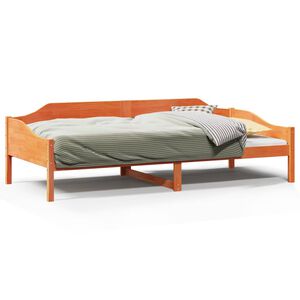 vidaXL Cadru pat fără saltea, maro ceruit, 90x190 cm, lemn masiv pin