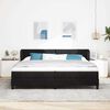 vidaXL Pat cu arcuri cu saltea cu headboard Negru 200 x 200 cm Catifea