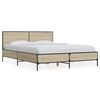 vidaXL Cadru de pat, stejar sonoma, 140x190cm, lemn prelucrat și metal