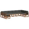 vidaXL Set de canapele de exterior 10 buc. Natural și Antracit