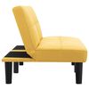 vidaXL Canapea cu 2 locuri, galben, material textil