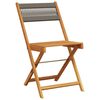 vidaXL Scaune de grădină pliabile, 6 buc., gri, lemn masiv acacia