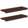 vidaXL Trepte de scară 2 buc. 80 x 25 x 2 cm Maro &icirc;nchis