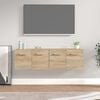 vidaXL Dulapuri TV de perete 2 buc. stejar sonoma 60x36,5x35 cm lemn