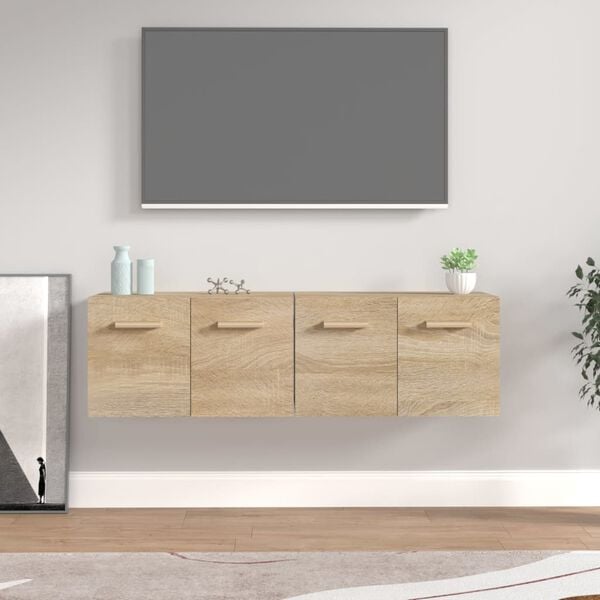 vidaXL Dulapuri TV de perete 2 buc. stejar sonoma 60x36,5x35 cm lemn