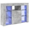 vidaXL Șifonier LED pentru TV colțar 100x40x68cm Gri din beton