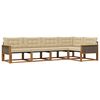 vidaXL Set de canapele de exterior cu pernă 5 pcs Natural și Bej