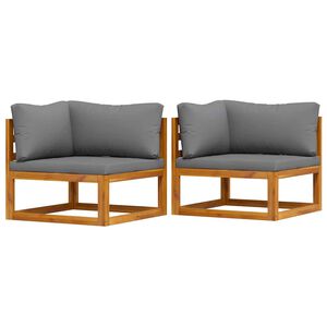 vidaXL Canapele de colț modulare cu perne, 2 buc., gri &icirc;nchis