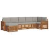 vidaXL Set de canapele de exterior 7 buc. Gri natural și deschis