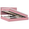 vidaXL Pat cu saltea și spațiu de depozitare Roz 200 x 200 cm Catifea