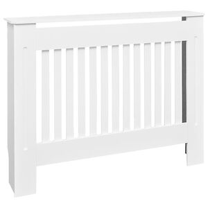 Mască de calorifer &icirc;ncălzire, dulap radiator, alb, 112 cm, MDF