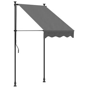 vidaXL Copertină retractabilă, antracit, 100x150 cm, textil și oțel