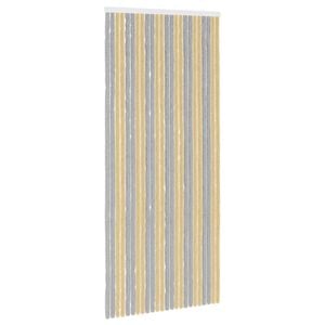 vidaXL Perdea pentru insecte din chenille Gri și Bej 100 x 230 cm