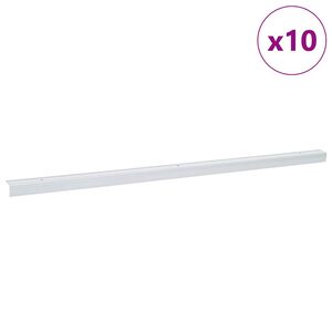 vidaXL Profile pentru marginea treptelor 10 buc. Argintiu Aluminiu