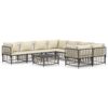 vidaXL Set mobilier de grădină cu perne, 9 piese, antracit, poliratan