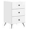 vidaXL Dulap de noapte cu sertar Alb foarte lucios 43 x 41 x 66,5 cm