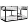 vidaXL Pat supraetajat fără saltea negru 75x190 cm oțel