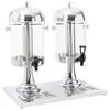 vidaXL Dozator dublu de suc din oțel inoxidabil 2 x 8 L