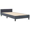 vidaXL Pat cu arcuri cu headboard Gri &icirc;nchis 80 x 200 cm Catifea