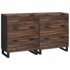 vidaXL Set de bufet 2 buc. castan 120 x 33 x 75 cm Lemn de mango solid