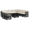 vidaXL Set de canapele pentru grădină 11 buc. Negru 100 x 55 x 73 cm