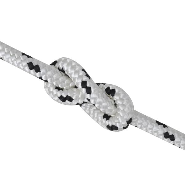vidaXL Rolă frânghie împletită parâmă barcă, poliester, 8 mm x 50 m