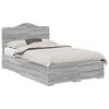 vidaXL Cadru de pat cu sertar Gri Sonoma 120 x 200 cm Lemn prelucrat