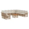 vidaXL Set de canapele de exterior 12 pcs Alb Natural și Crem